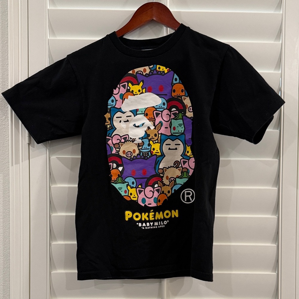 Black Bape Baby Milo x Pokémon Graphic T-Shirt
